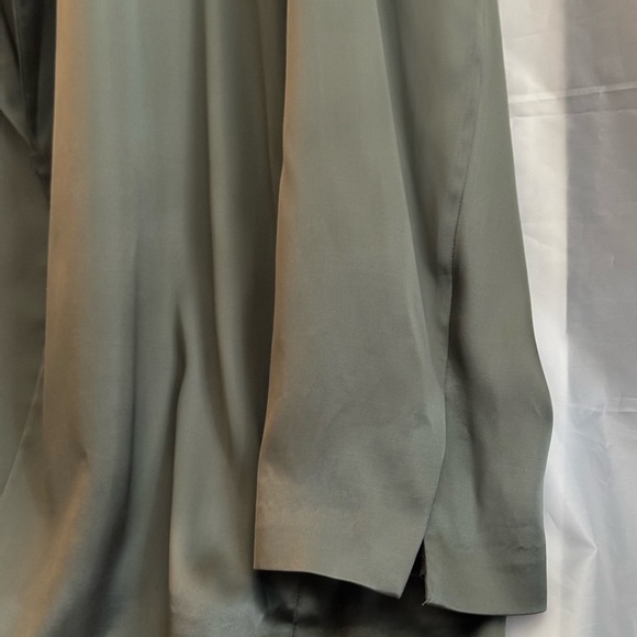 VINCE Women Olive Viscose Lined Cardigan Collar Belted Blazer size 16 - Picture 5 of 7